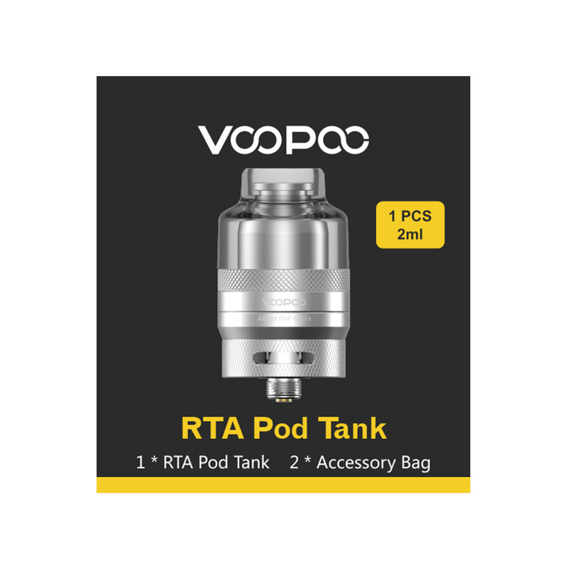 ถัง Voopoo Rta Pod ขนาด 26 x 46.5 มม. 2ml 510 Thread Pnp Tanks Replacement