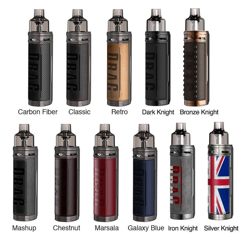Voopoo Drag X 18650 Mod E ชุดเริ่มต้นบุหรี่ 4.5ml Vinci Coil Single 18650 แบตเตอรี่ 80w