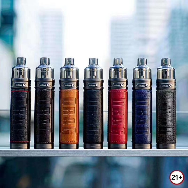 Voopoo Drag X 18650 Mod E ชุดเริ่มต้นบุหรี่ 4.5ml Vinci Coil Single 18650 แบตเตอรี่ 80w