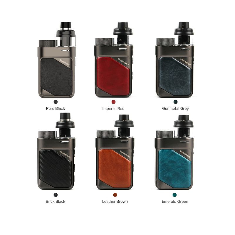 กล่อง Mod อุปกรณ์บุหรี่อิเล็กทรอนิกส์ Vaporesso Swag Px80 Pod Mod Kit เดี่ยว 18650 แบตเตอรี่ Gtx 0.2 0.3 Coil