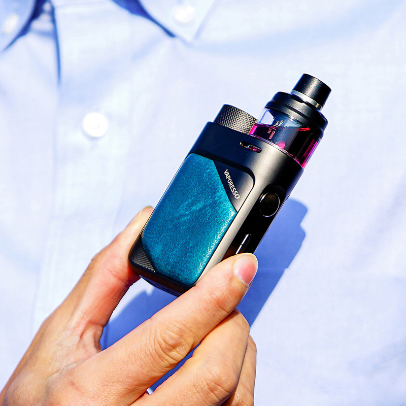 กล่อง Mod อุปกรณ์บุหรี่อิเล็กทรอนิกส์ Vaporesso Swag Px80 Pod Mod Kit เดี่ยว 18650 แบตเตอรี่ Gtx 0.2 0.3 Coil