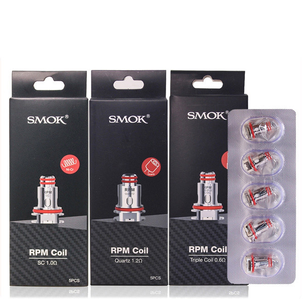 รอบต่อนาที 0.4ohm Vape Coil Smok 0.6ohm Triple 1.0 Ohm Sc 1.2ohm ควอตซ์ Vape ตาข่าย Coil Replacement
