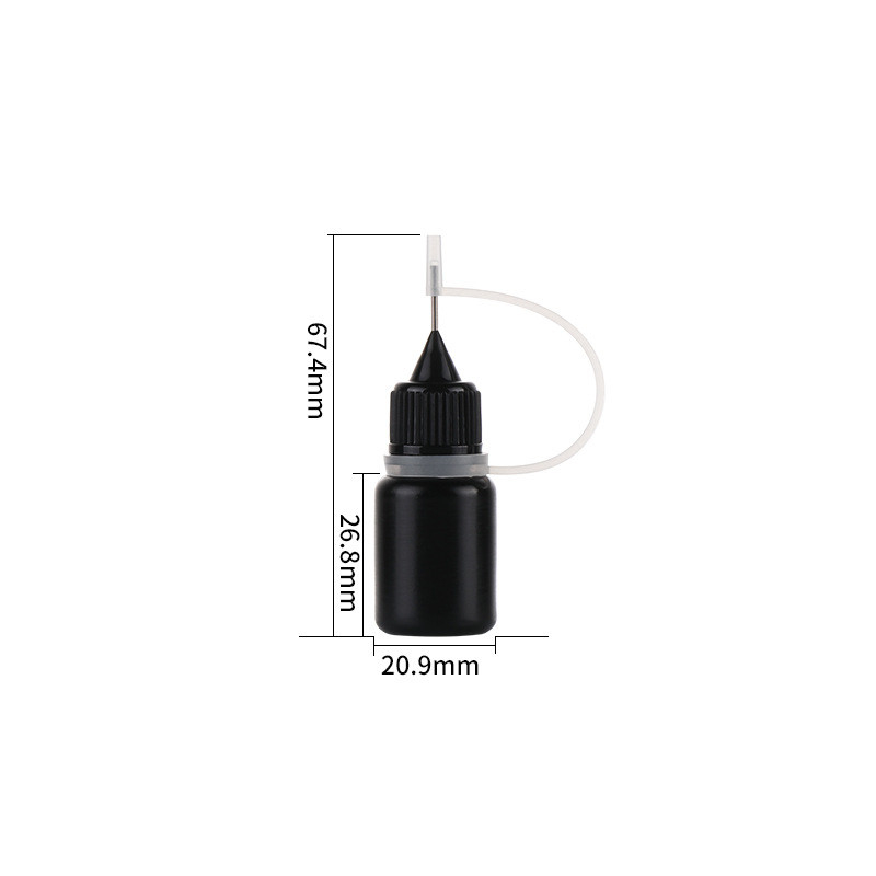 ปลายเข็ม PE สีดำปลายขวดน้ำผลไม้ Ejuice Vape ที่ว่างเปล่าแหวนซิลิโคนทนแสง