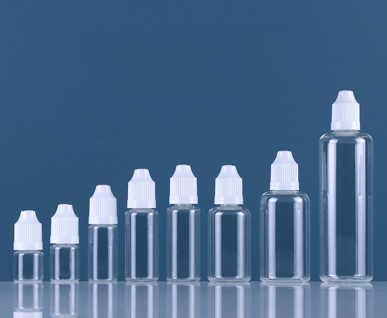 FCC พลาสติก PET V3 ขวด Ejuice เปล่าบุหรี่ E ของเหลวขวดใสฝาเกลียวที่มีสีสัน