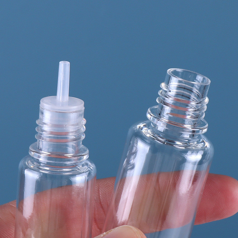 FCC พลาสติก PET V3 ขวด Ejuice เปล่าบุหรี่ E ของเหลวขวดใสฝาเกลียวที่มีสีสัน