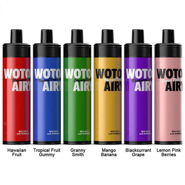 ชุดอุปกรณ์ Vape Pod แบบใช้แล้วทิ้งแบบชาร์จได้ 1,000 พัฟ Wotofo Airy Portable Pod Vape