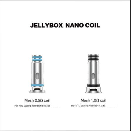 Lelote Jellybox Nano เปลี่ยนคอยล์สำหรับ Rincoe Jellybox SE / Nano X / Air X Kit 1.0Ω / 0.5Ω