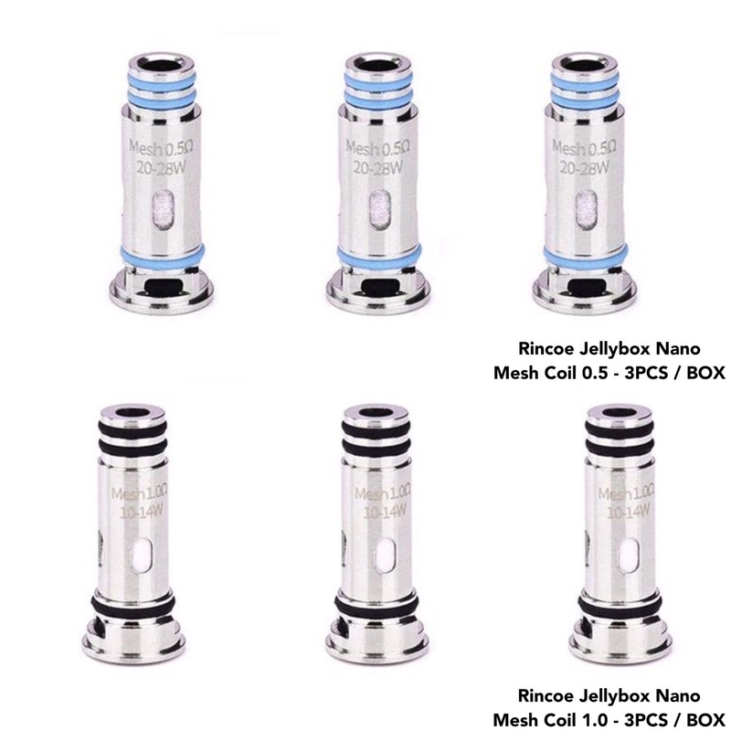 Lelote Jellybox Nano เปลี่ยนคอยล์สำหรับ Rincoe Jellybox SE / Nano X / Air X Kit 1.0Ω / 0.5Ω
