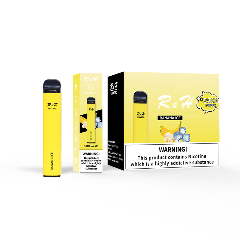 Disposable Pod Vapes Max Pro 8ml 950mah 2500 พัฟ 1.3ohm Mesh Coil Disposable Kit