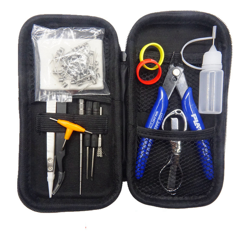 Mini Vape DIY X6 ชุดเครื่องมือบุหรี่อิเล็กทรอนิกส์อุปกรณ์เสริมกระเป๋า Band Coil Jig Cotton