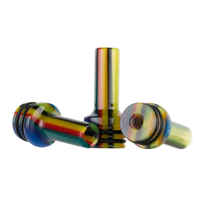 AS285 เรซิ่นสายรุ้ง 510 MTL กำหนดเอง Vape เคล็ดลับหยดสำหรับ Vape ปากกา Atomizer ตลับ