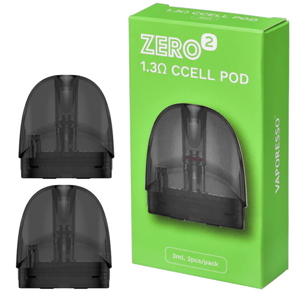 Vaporesso Zero 2 Empty Vape Pod ตลับหมึก 2 ชิ้น 1.3ohm Ccell (1.0ohm ตาข่าย Pods)