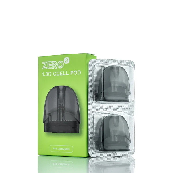 Vaporesso Zero 2 Empty Vape Pod ตลับหมึก 2 ชิ้น 1.3ohm Ccell (1.0ohm ตาข่าย Pods)