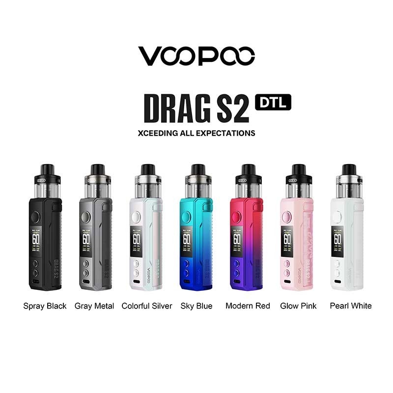 วูโป้ ดราก s2 Pod Mod คิต 60w กับ PnP X แคทริจ DTL / MTL 2500mAh 5ml